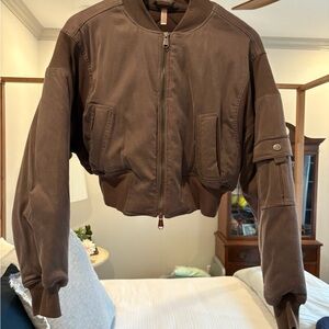 Gray-Brown Bomber Jacket